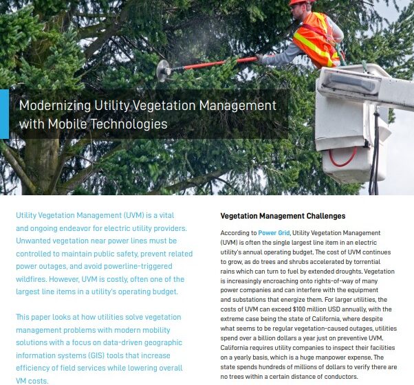  Modernizing Utility Vegetation Management with Mobile Technologies